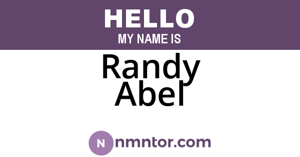 Randy Abel