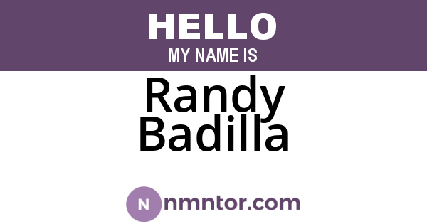 Randy Badilla