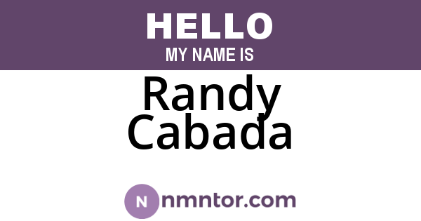 Randy Cabada