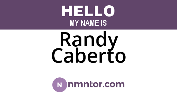 Randy Caberto