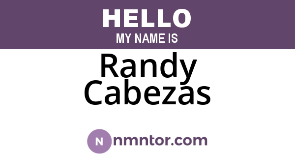 Randy Cabezas