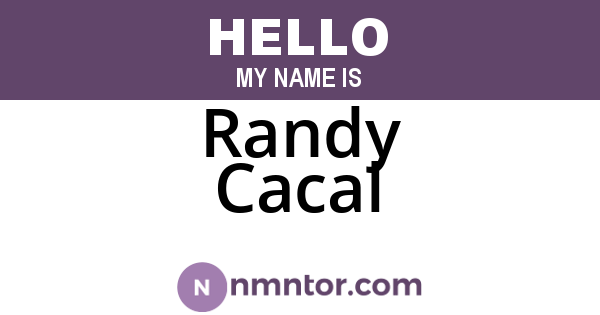 Randy Cacal