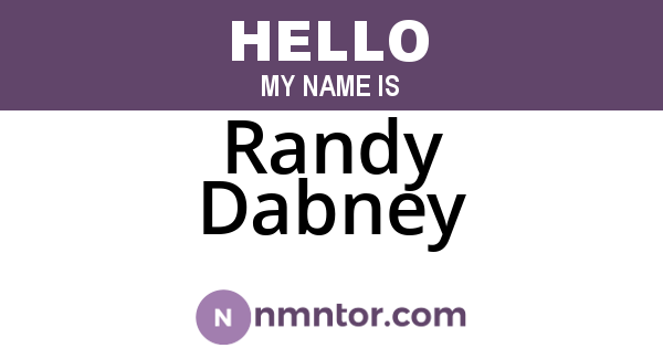 Randy Dabney