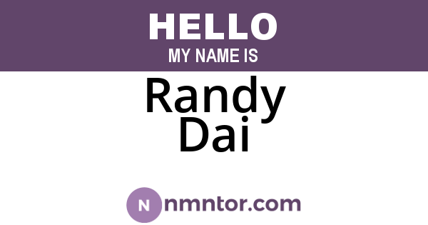 Randy Dai