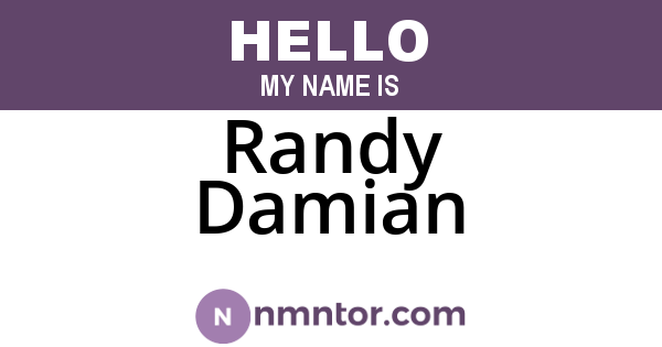Randy Damian