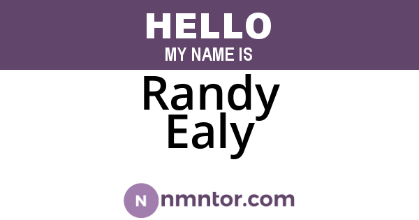 Randy Ealy