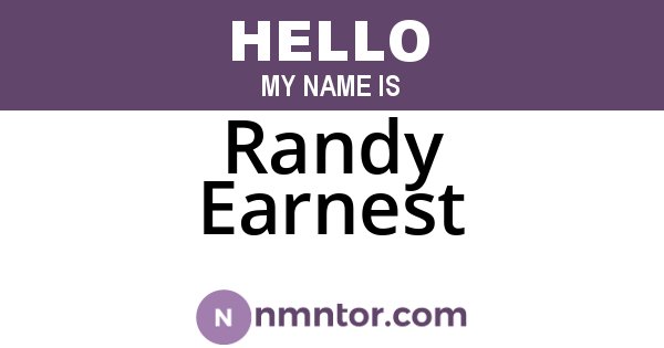 Randy Earnest