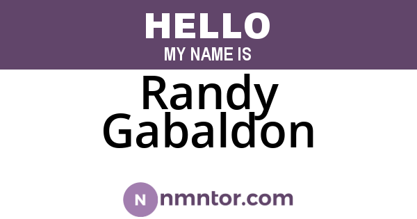 Randy Gabaldon