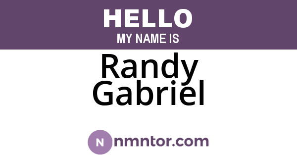 Randy Gabriel