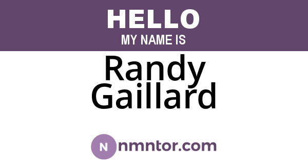 Randy Gaillard