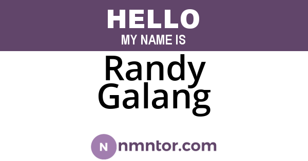 Randy Galang