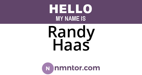 Randy Haas