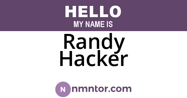 Randy Hacker