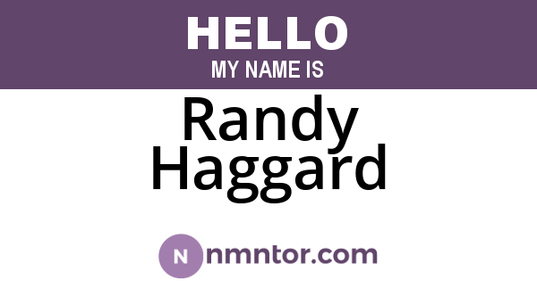 Randy Haggard