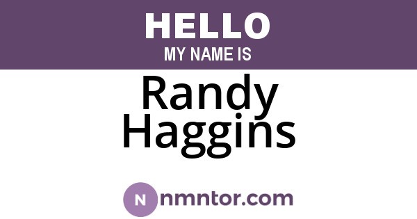 Randy Haggins