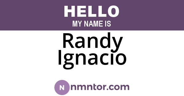 Randy Ignacio