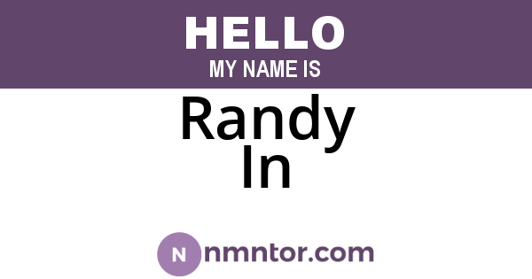 Randy In