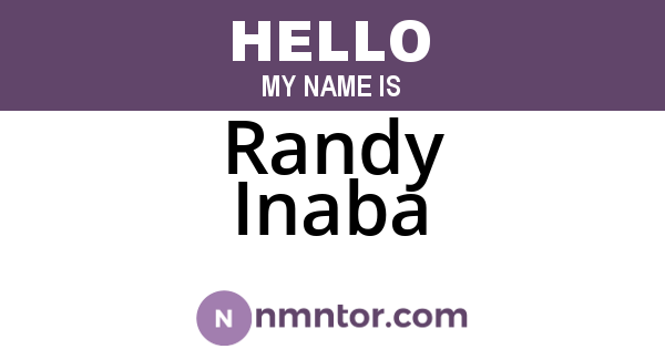 Randy Inaba
