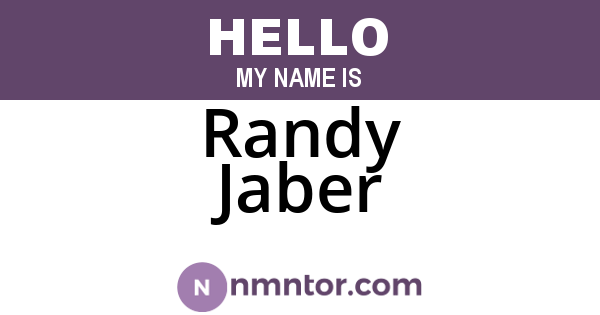 Randy Jaber