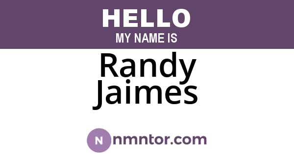 Randy Jaimes