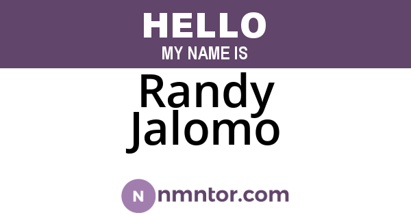 Randy Jalomo