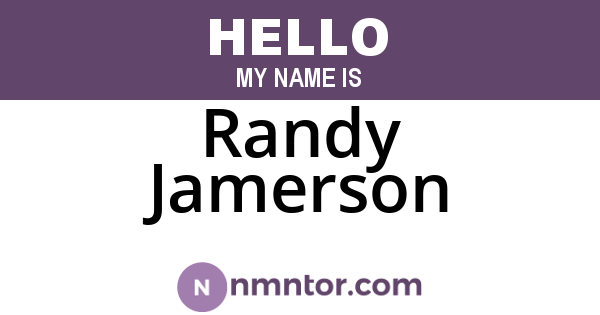 Randy Jamerson