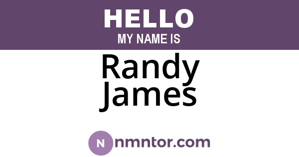 Randy James