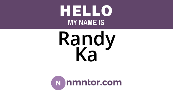 Randy Ka