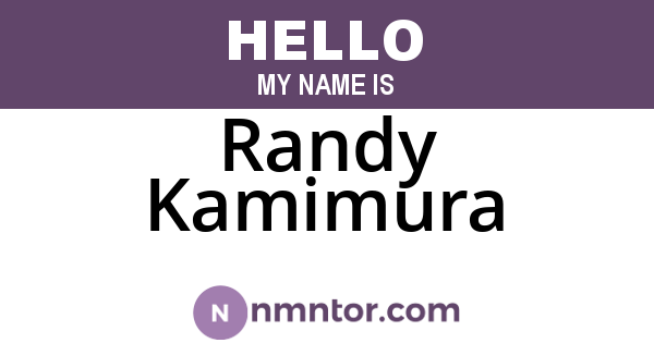 Randy Kamimura