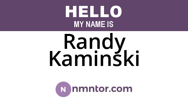 Randy Kaminski