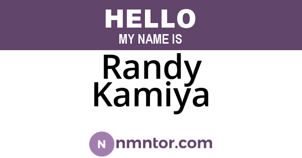 Randy Kamiya
