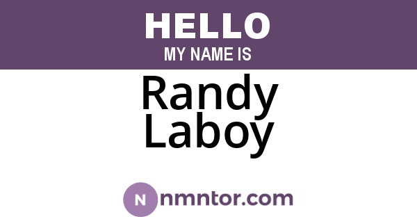 Randy Laboy