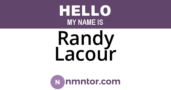 Randy Lacour