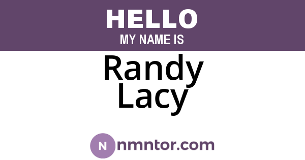 Randy Lacy