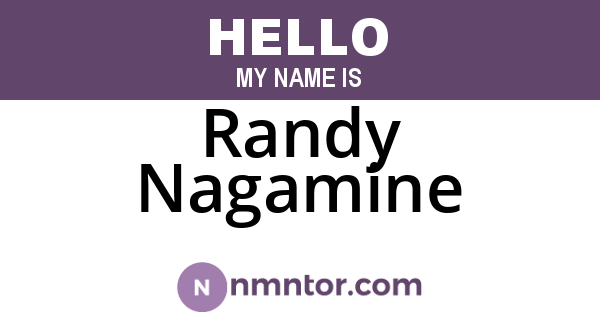 Randy Nagamine