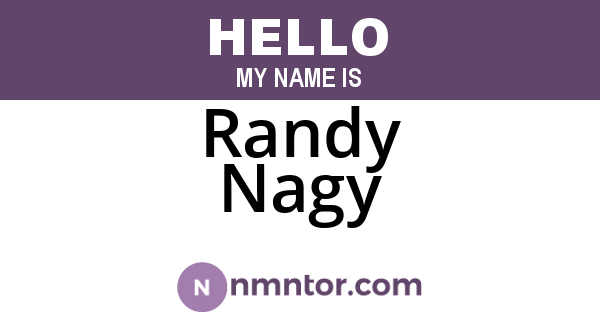 Randy Nagy