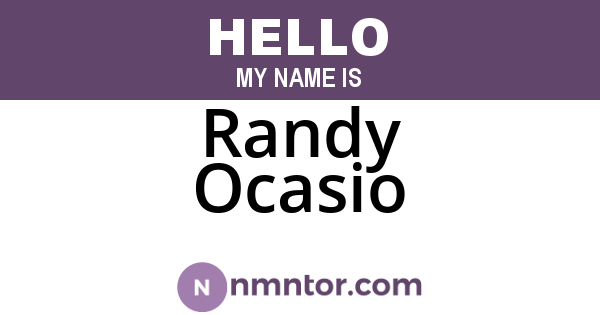 Randy Ocasio