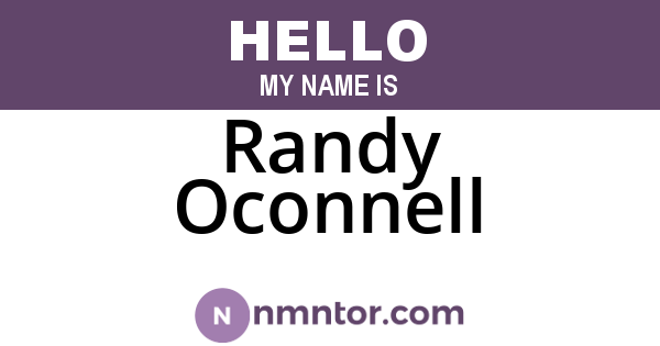 Randy Oconnell