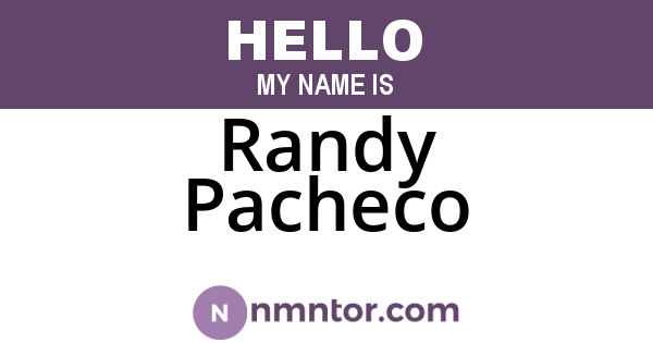 Randy Pacheco