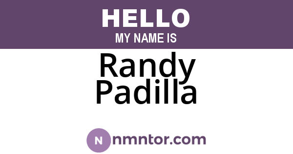 Randy Padilla