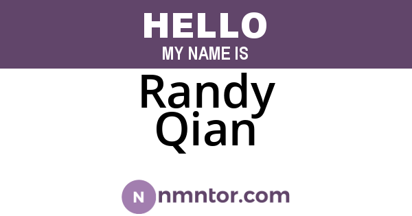 Randy Qian