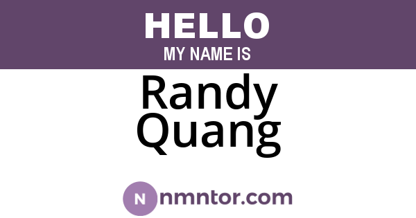 Randy Quang