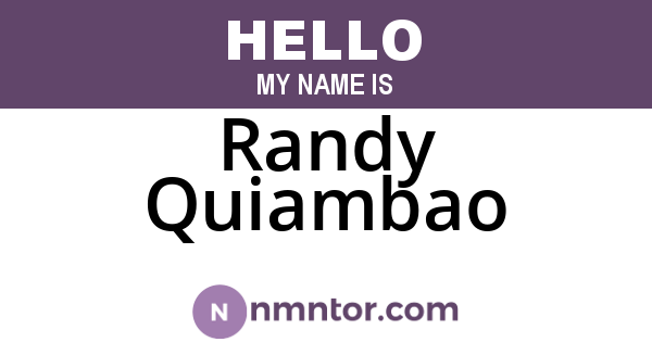 Randy Quiambao
