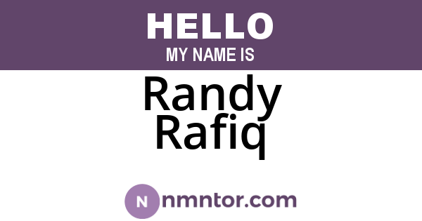 Randy Rafiq