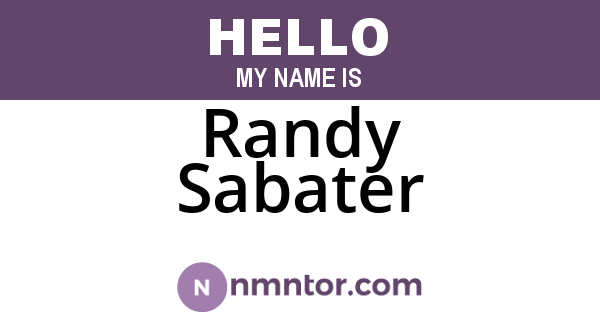 Randy Sabater