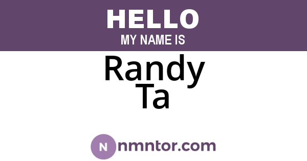 Randy Ta