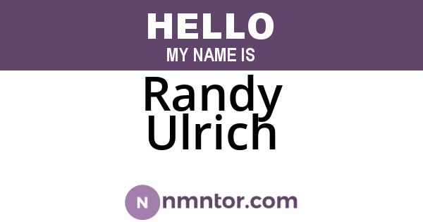 Randy Ulrich