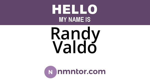 Randy Valdo