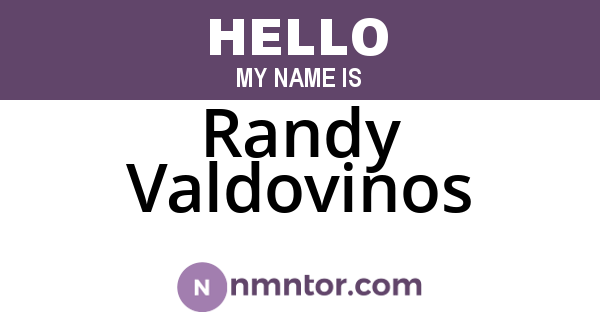Randy Valdovinos