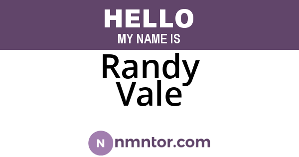 Randy Vale